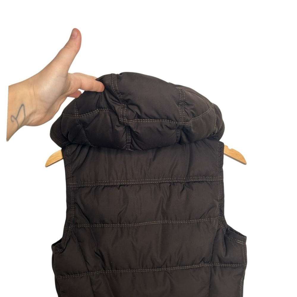 ABERCROMBIE & FITCH y2K Brown Quilted Sleeveless Puffer Vest Size Large - Picture 8 of 12